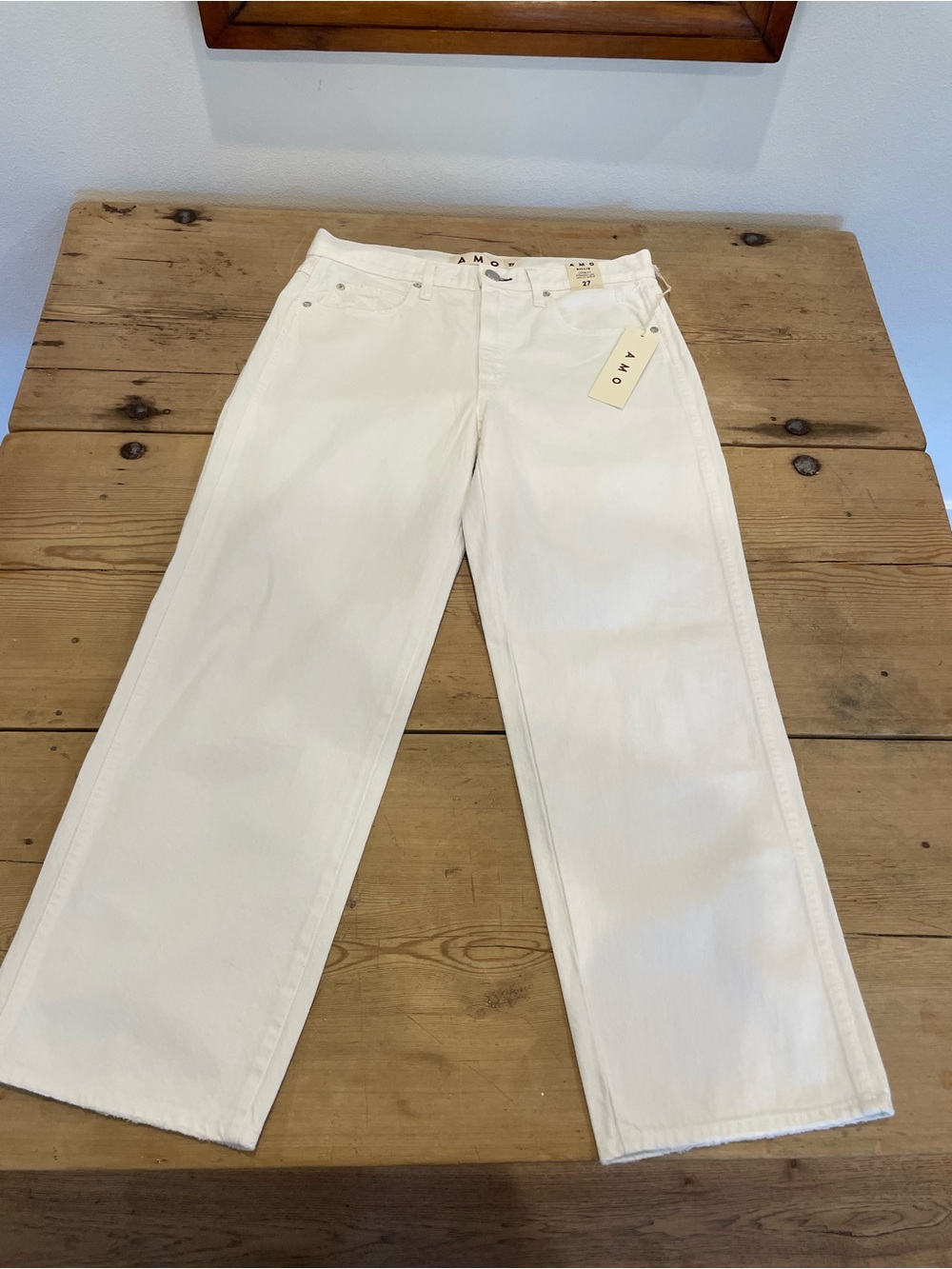 AMO Billie in Alabaster NWT size 27 - Picture 4 of 8